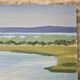 Oil on Canvas Painting Lakeside Landscape Water Body signed Doan Inger