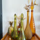 Vintage green glass carafe