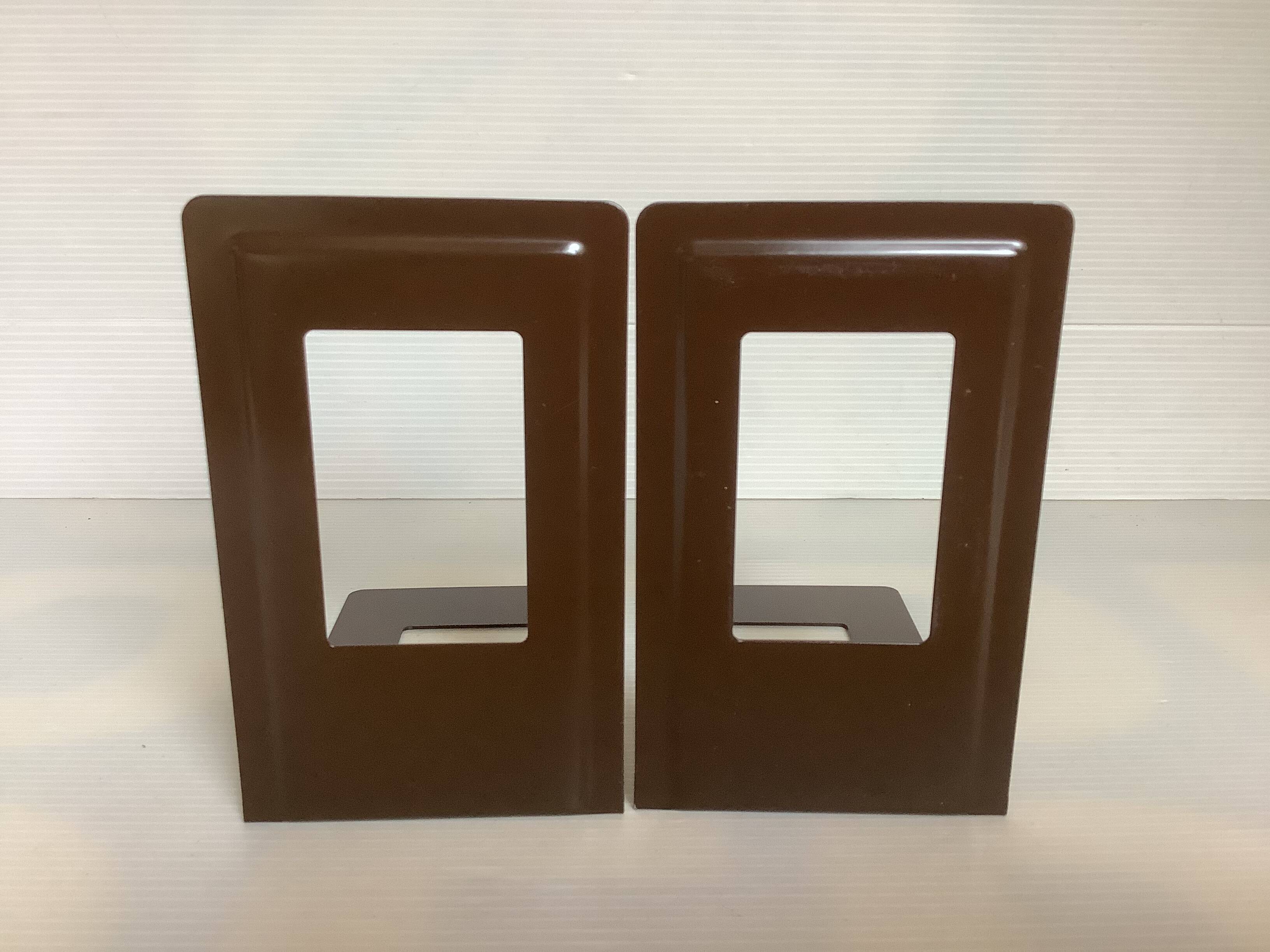 Pair of brown metal bookends Germany