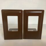 Pair of brown metal bookends Germany