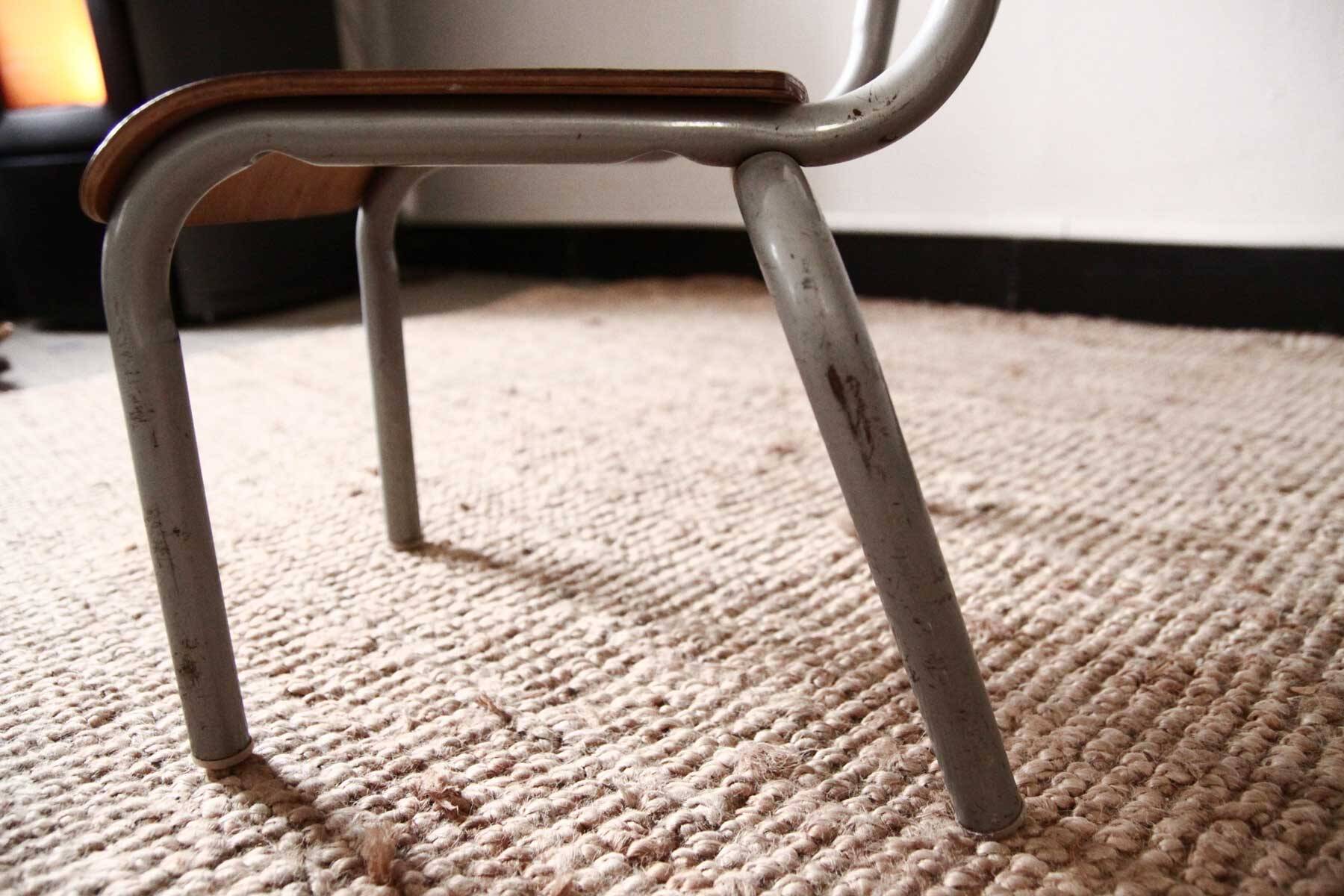 Old school chair in wood and metal