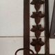 Wall-mounted coat rack mirror in wrought iron – Rustic / country style