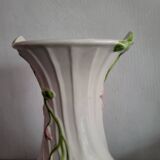 Vintage twisted barbotine vase