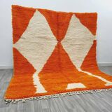 Beautiful handmade orange rug 200cm x 300cm