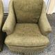 Paire de fauteuils seventies en tweed vert