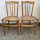 Paire chaises cannees bistrot