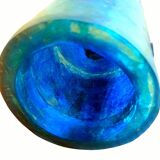 Vintage 1970s bubble patterned resin cylindrical lamp in perfect condition