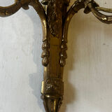 Brass wall sconce – goat head decoration – Louis XVI Empire style –