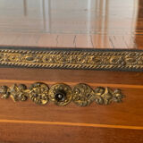 Napoleon 3 marquetry and bronze side table