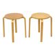 Set of 2 Vintage IKEA Frosta Stools, Beech Wood, 1990s