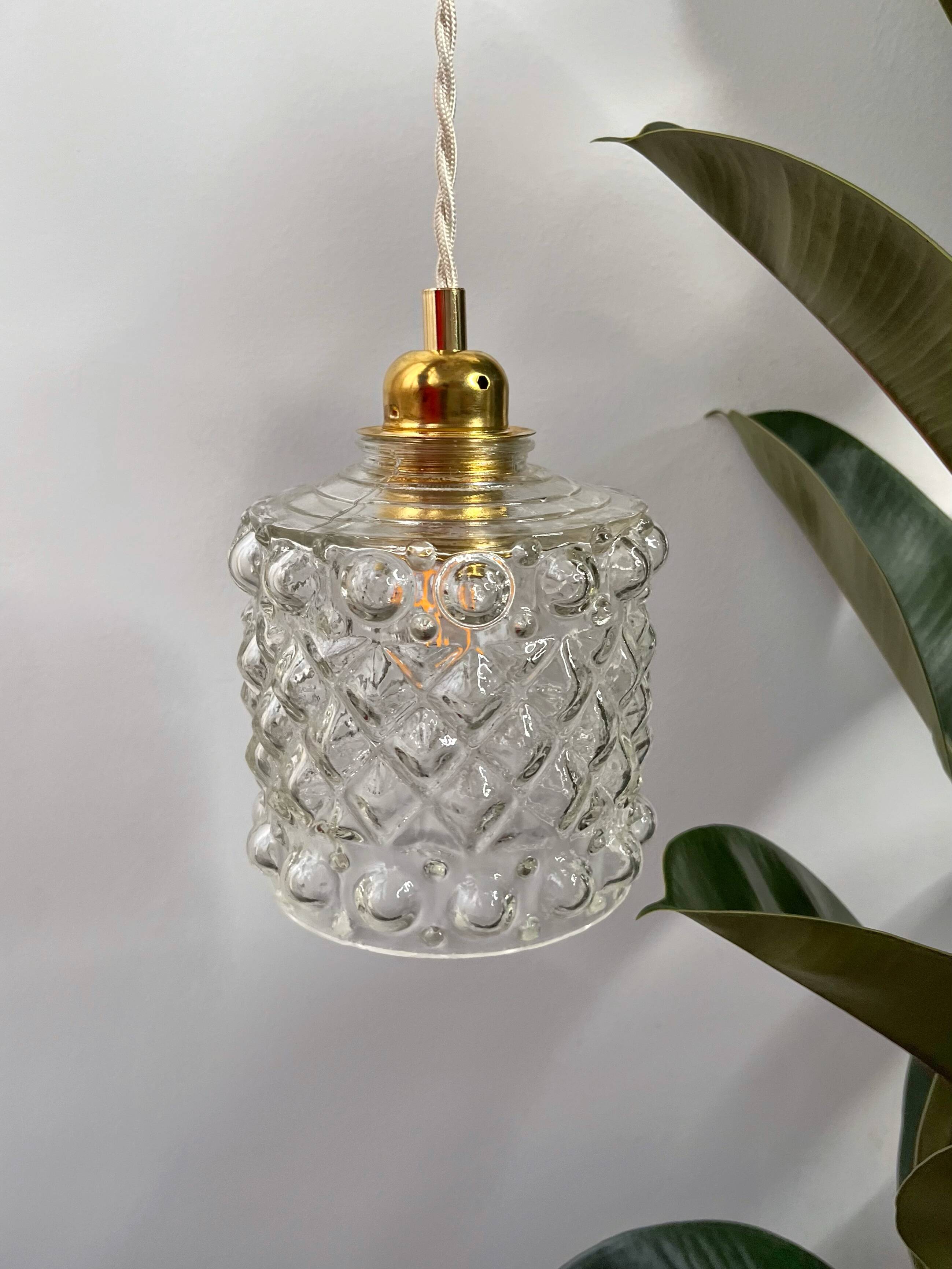 Bubble glass pendant light - Béa model
