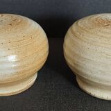 Salt and pepper shakers, Marais stoneware, 1960s