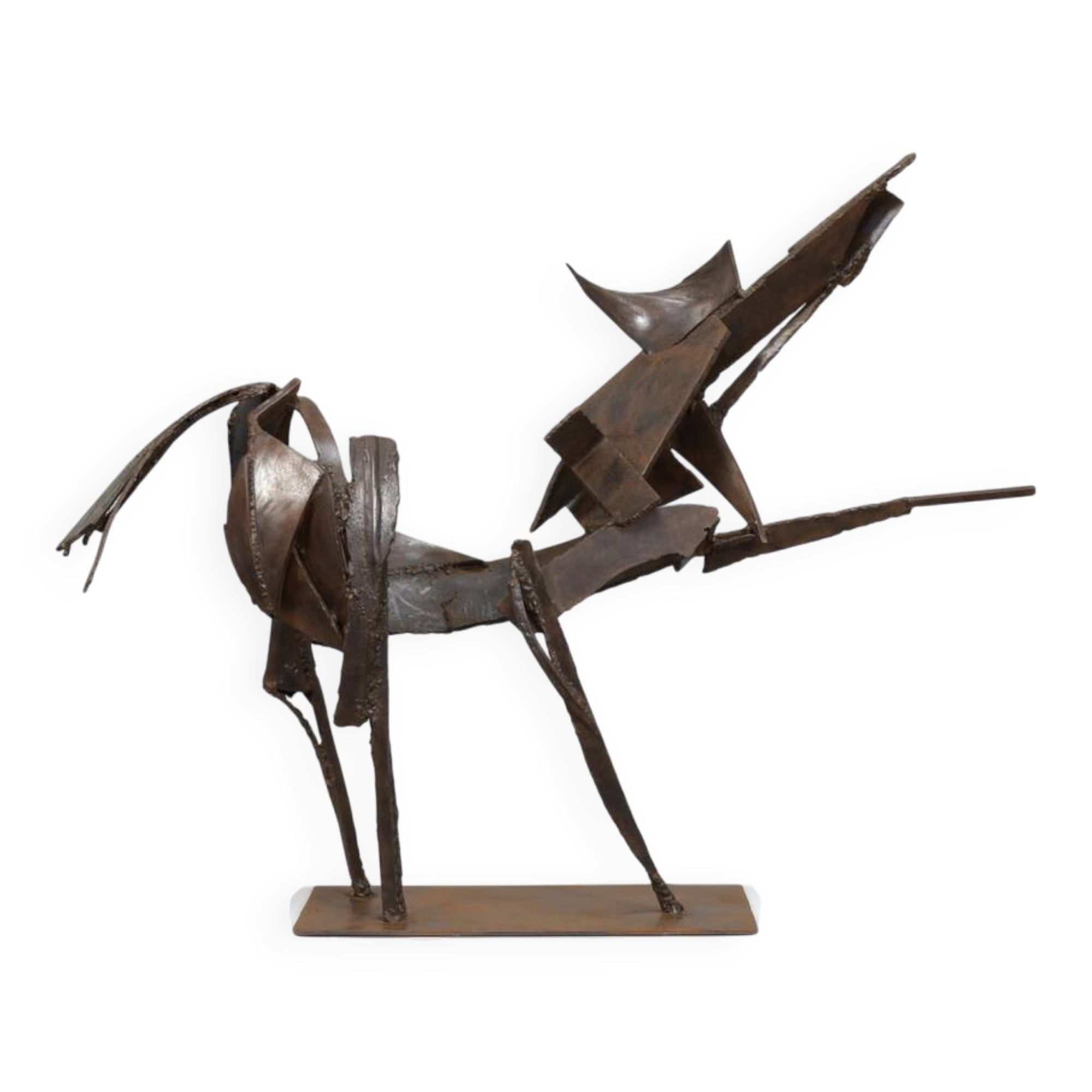 Iron horse sculpture by Raphael Saintenoy, Europe 1960s
