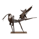 Iron horse sculpture by Raphael Saintenoy, Europe 1960s