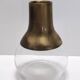 Vintage Glass Vase with Brass Part, Italy