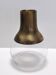 Vintage Glass Vase with Brass Part, Italy