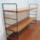 Étagère string bois métal vintage années 60 l 80 cm