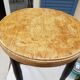 Tabouret Thonet en bois courbé  motif fleurs