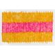 New Hand-Knotted Shag Pile Tulu Rug in Hot Pink and Yellow, 100% Mohair Wool