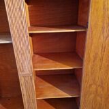 Wicker rattan bamboo wardrobe 1950 1960