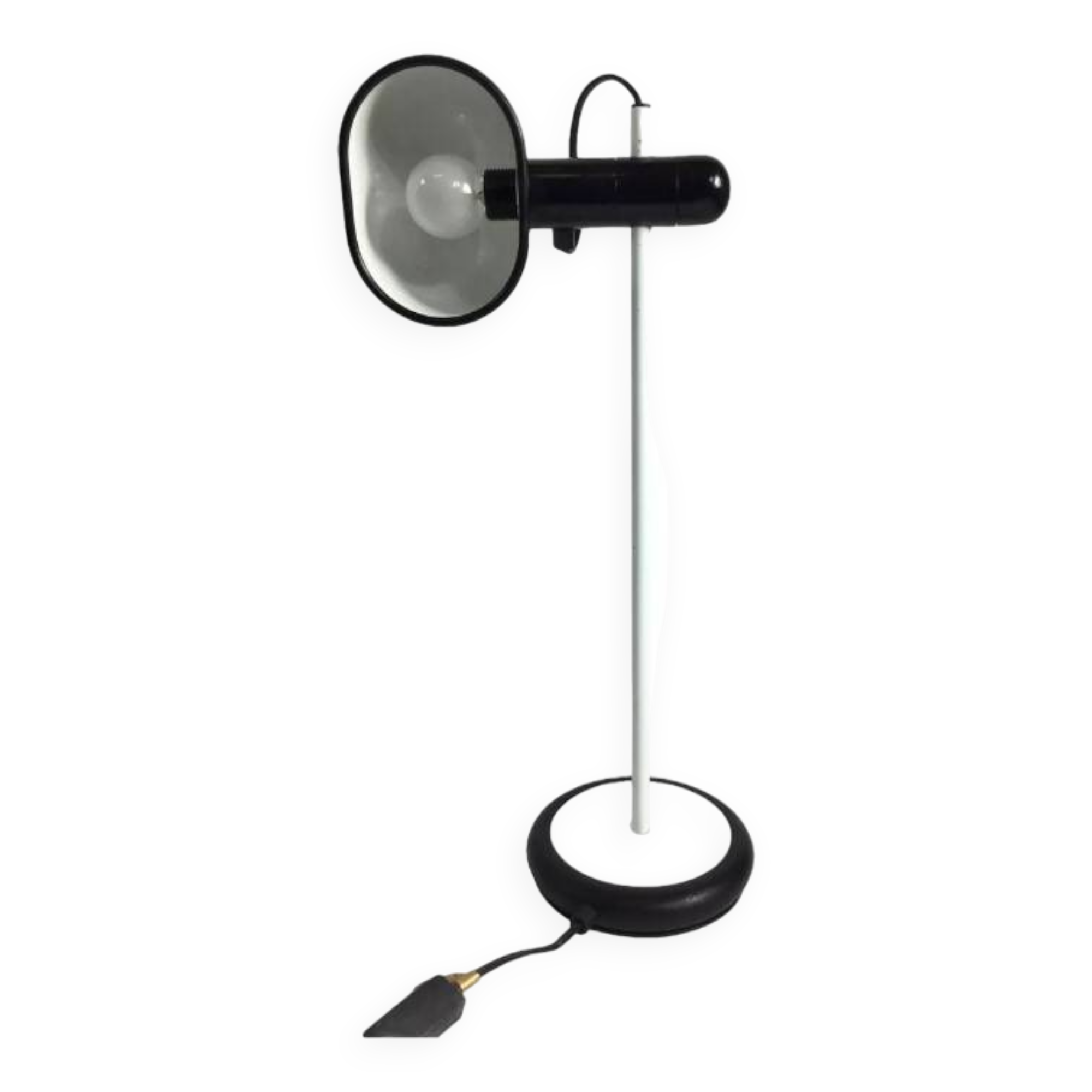 Lampe de chevet ou de bureau, blanche, vintage Fabbian