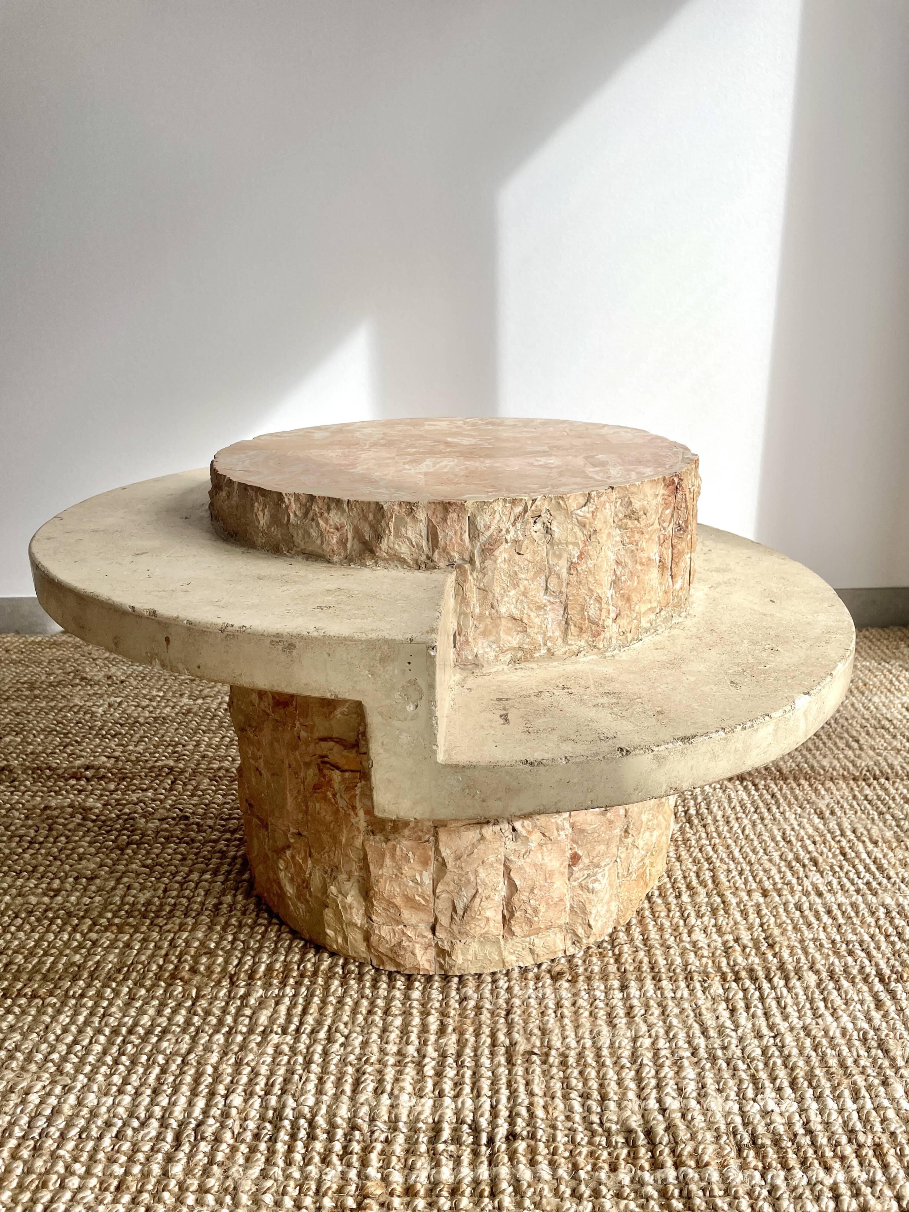 Table basse en travertin magnussen ponte