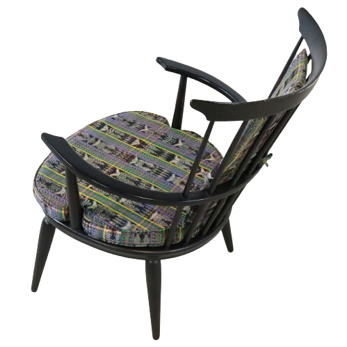 Black bar chair with cushion 'Delmenhorst' Black bar chair with cushion 'Delmenhorst' Black sp