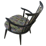 Black bar chair with cushion 'Delmenhorst' Black bar chair with cushion 'Delmenhorst' Black sp