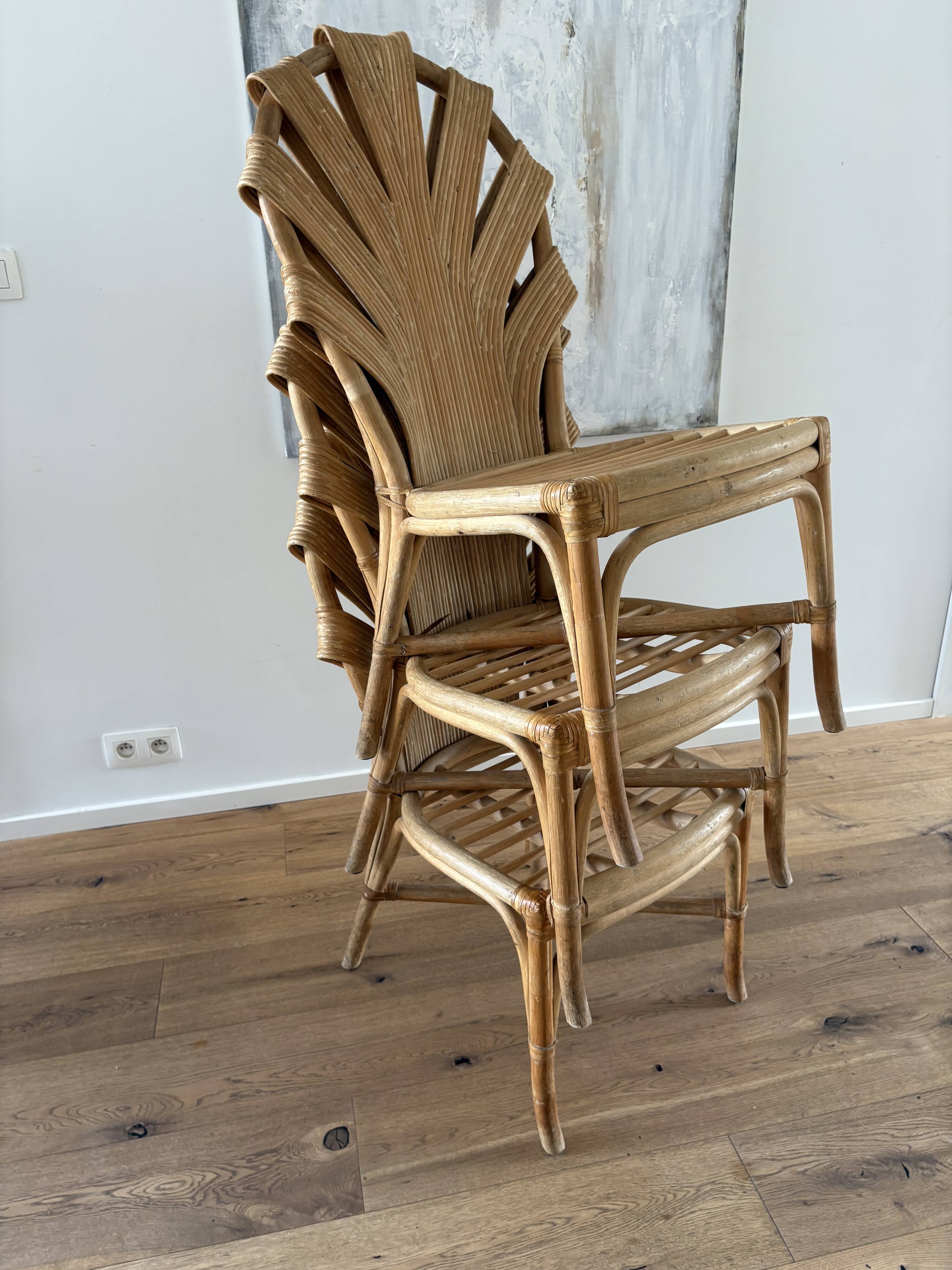 Vintage Palm Beach style rattan chair
