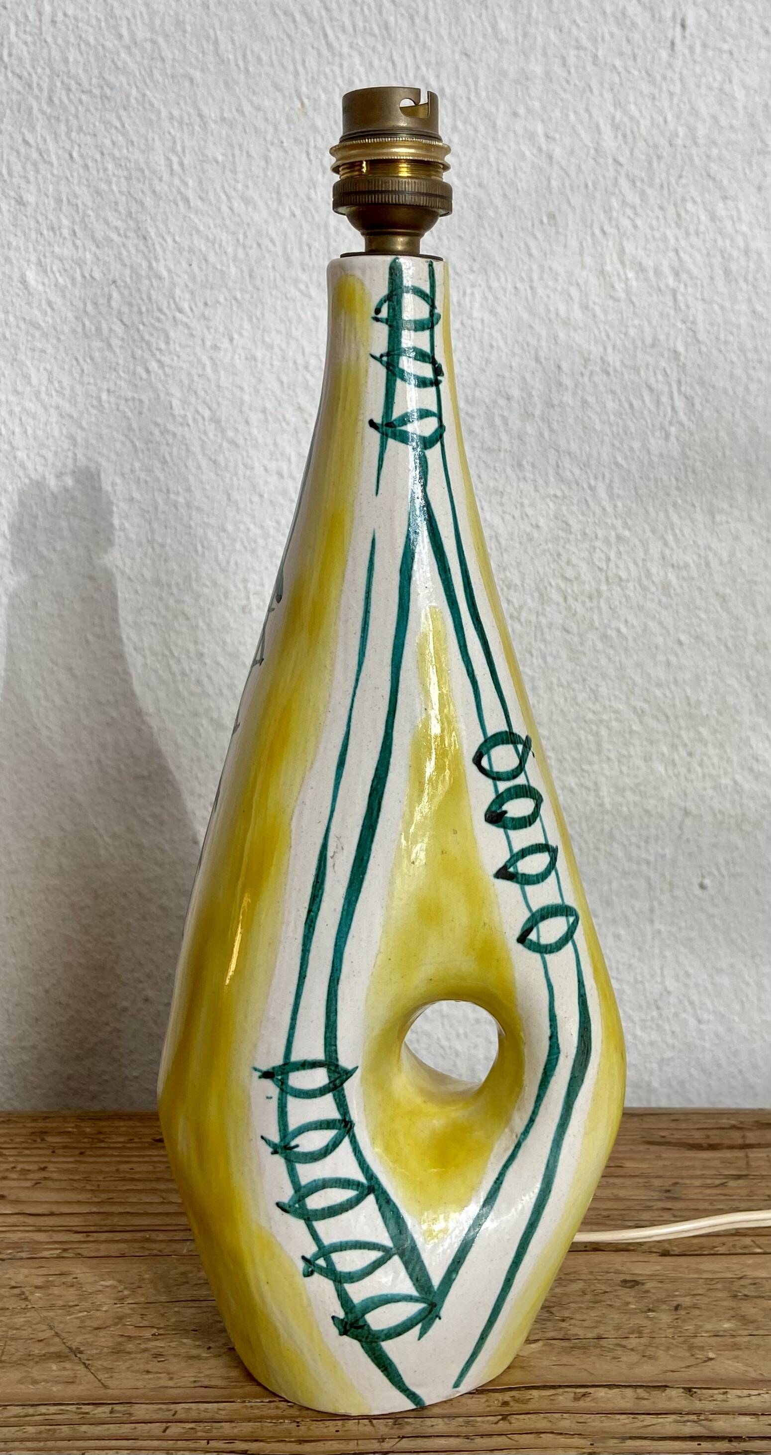 1960s ceramic lamp base