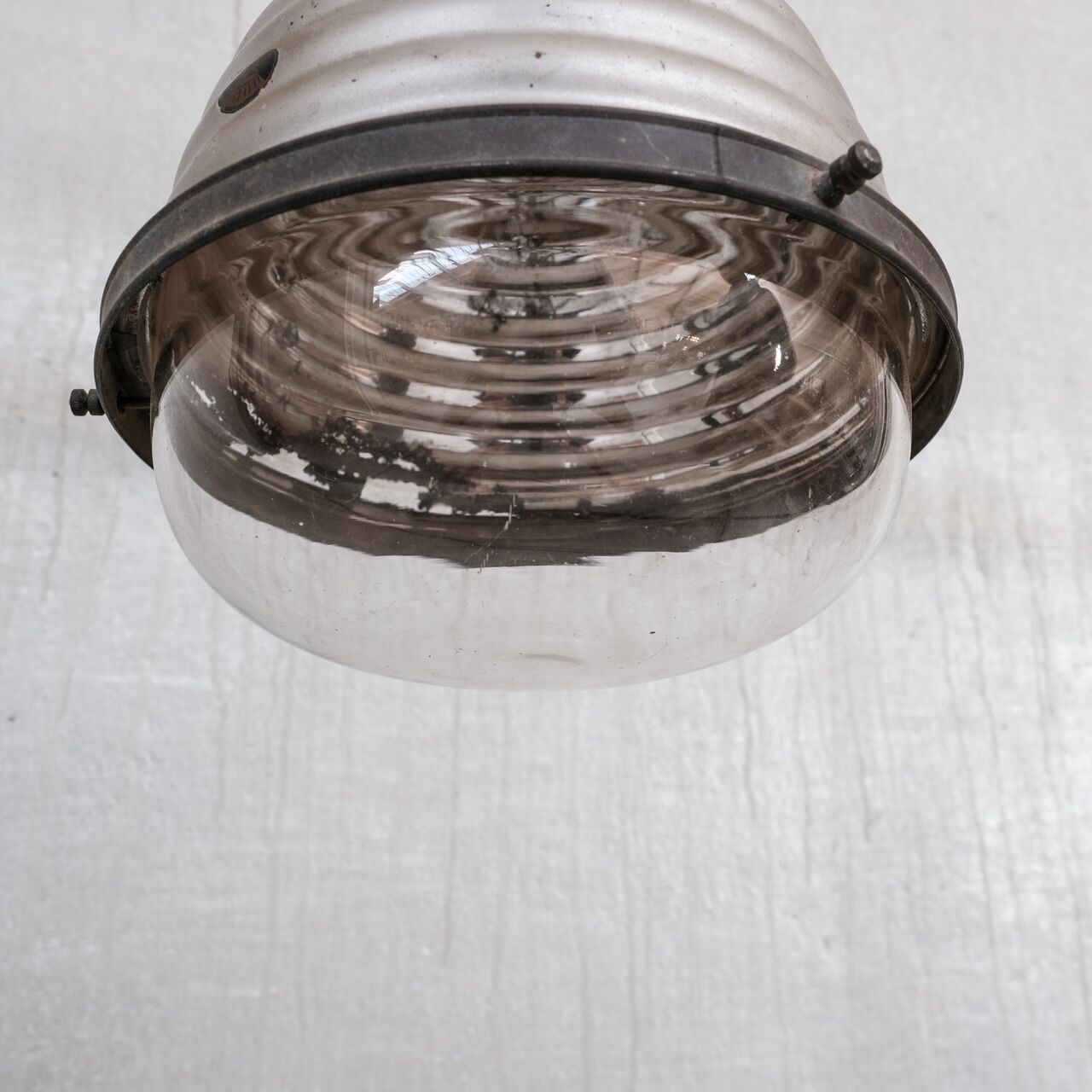 Antique mercury glass two tone pendant light