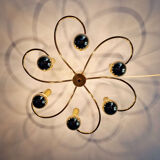 Design ceiling light in brass, Cosack Leuchten, 1970