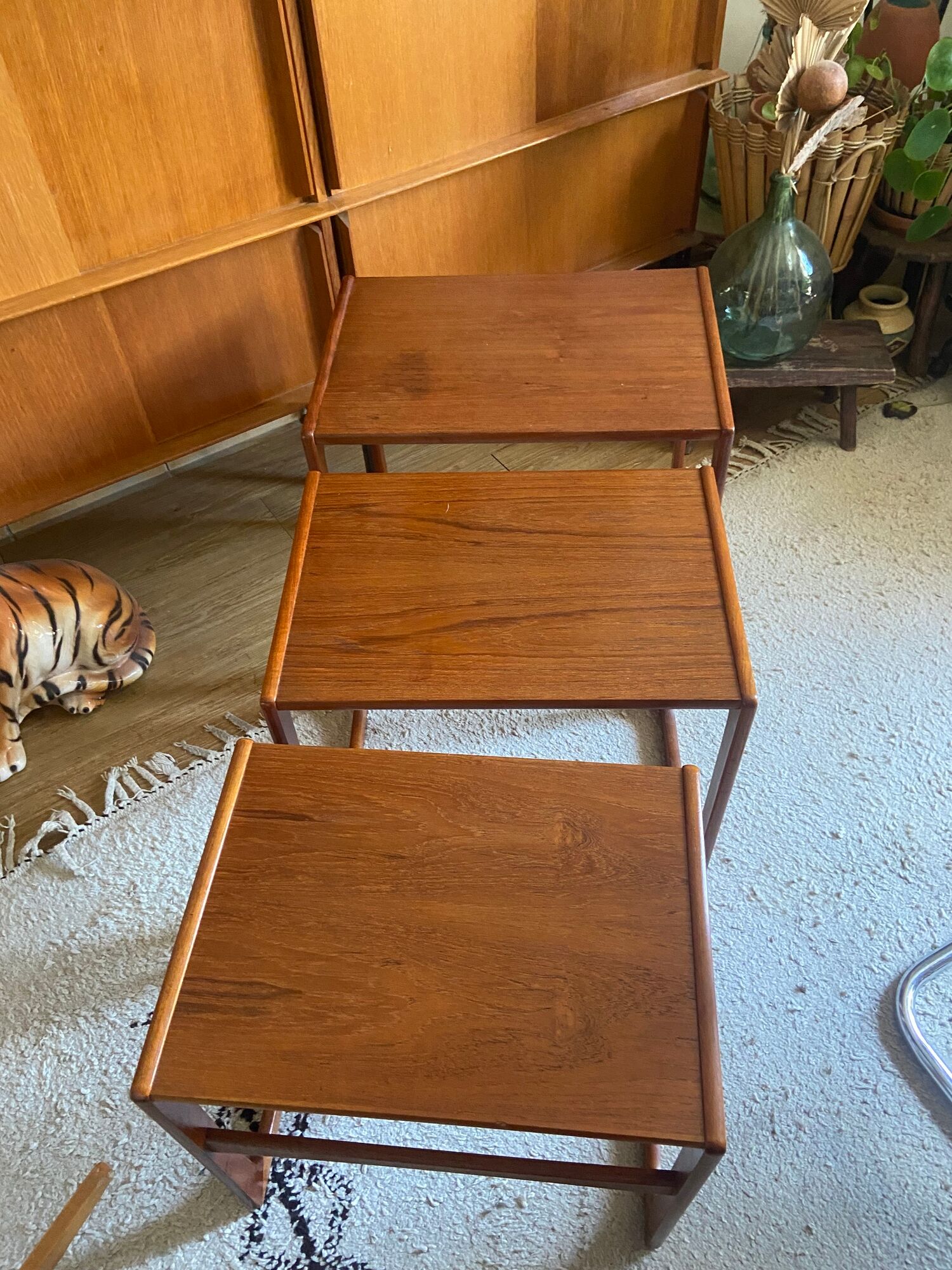 Danish trundle tables in teak BR Gelsted from the 60s