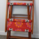 Vintage fabric folding chair