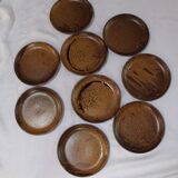 Set of 9 sandstone plates
