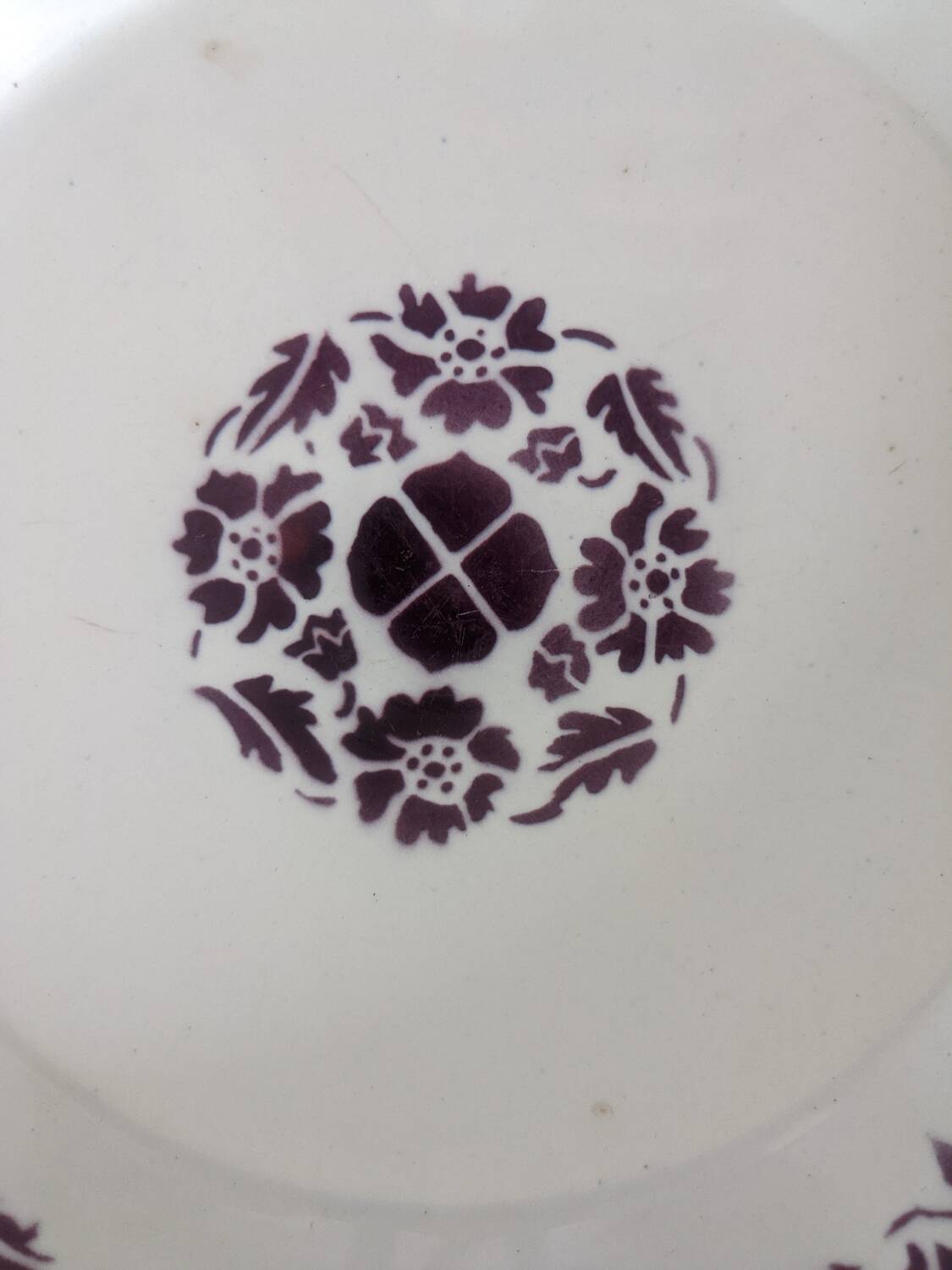Digoin Sarreguemines dish purple
