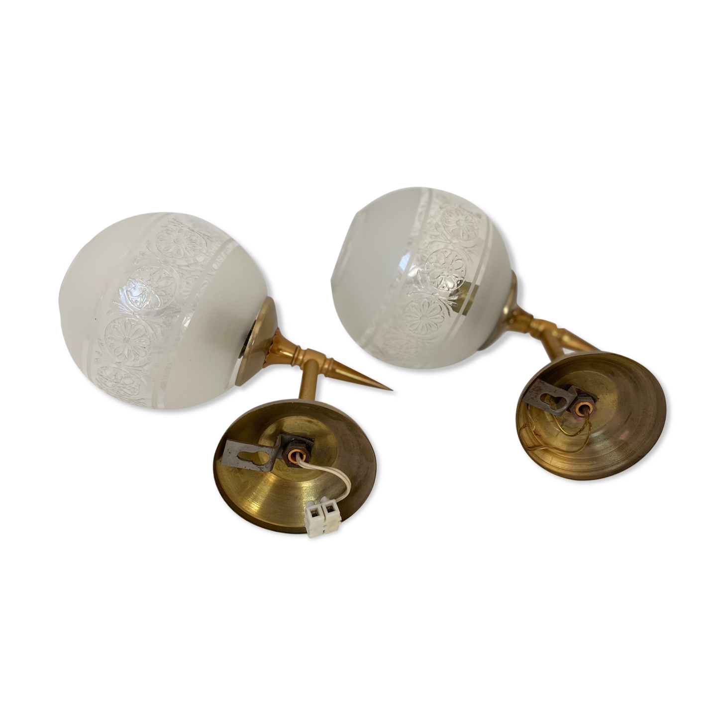 Paire d’applique boule ancienne