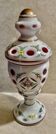 Bohème crystal opaline overlay bonbonnière dragée - 19th century