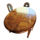 Solid cherry wood dining table with extension – classic style