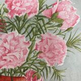 Watercolor with vintage carnations