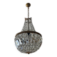 Hot air balloon chandelier with tassels and brass