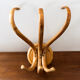 Vintage 3-spoke curved wood hook