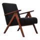 Mid-Century Easy Chair, Model B 310 Var, in Black Shield