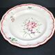 Flowered plate decoration street lamp old Strasbourg in faience signed KG Lunéville