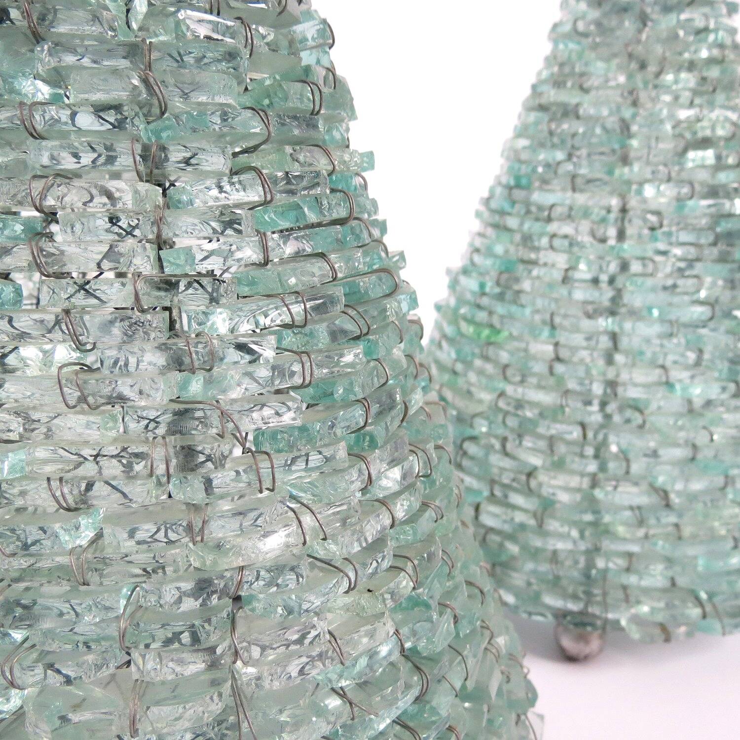 Italian glass and metal table lamp, 1980s