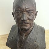 Buste d’homme en plâtre patiné – travail d’atelier, vers 1900