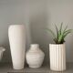 White terracotta vase