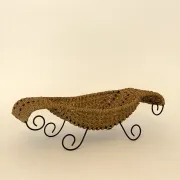 Corbeille en osier tressé
