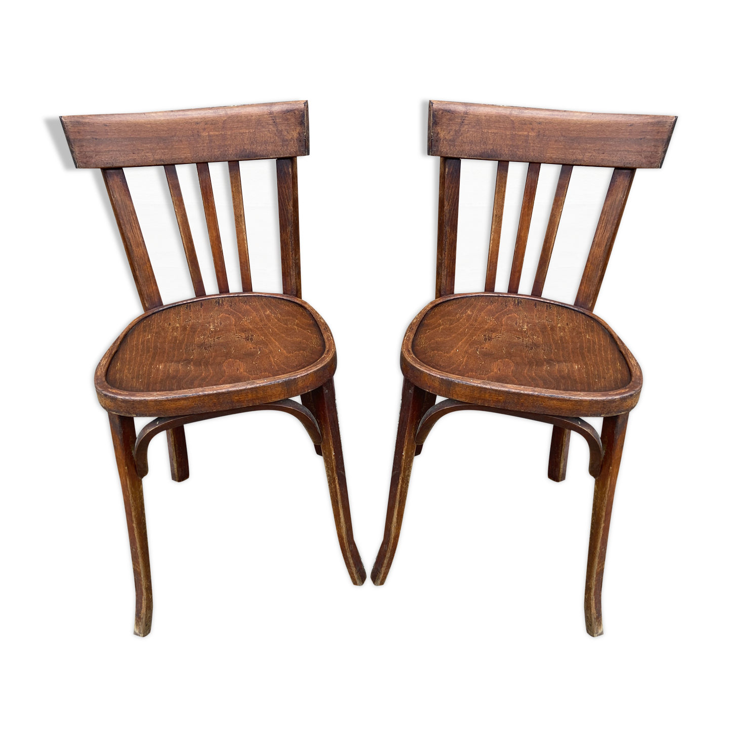 Pair of Baumann bistro chairs