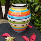 Vase à rayures vitaminées